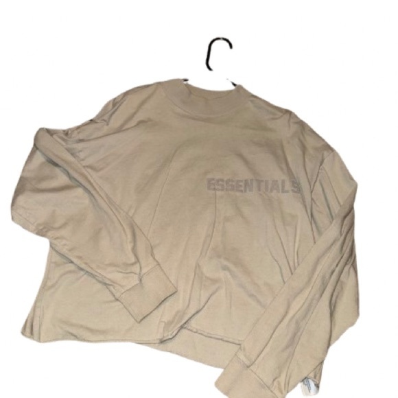 Essentials Other - Essentials Tan Cropped Crewneck Men's Sweater